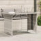 Homgoday Gartentisch mit Glasplatte Hellgrau 110x68x70 cm Poly Rattan Balkontisch Garten Esstisch Terrassentisch Gartenmöbel Tisch für Garten Balkon Terrasse