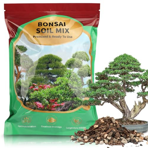 GOTVUGE Bonsai-Erde-Mischung 10L, gebrauchsfertige Aussaaterde für Bonsaibäume und Zimmerpflanzen, bestehend aus Akadama, Lavagestein, Bims, Rinde
