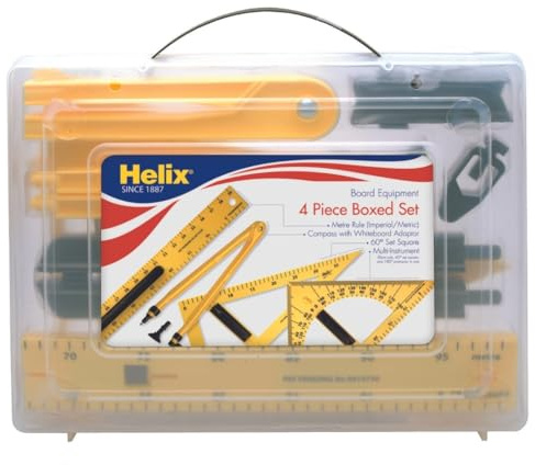 Helix Whiteboard-Lineal X24050, magnetisch, 60 cm Set gelb