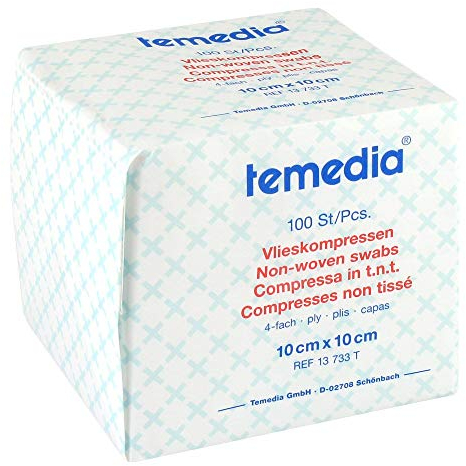 Vlieskompressen 10x10 cm Unsteril 4fach