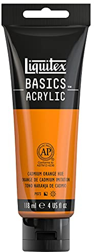 Liquitex Basics Acrylic, 118 ml Tube - Cadmium Orange Hue