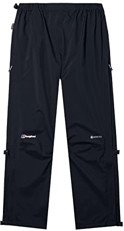 Berghaus Men's Paclite Gore-Tex Waterproof Overtrousers | Lightweight | Durable |, Black