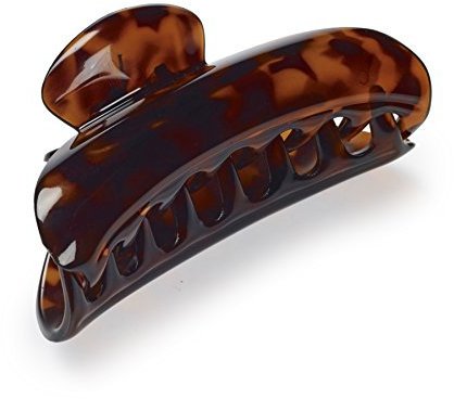 Manicare Pince à cheveux standard antidérapante, douce et confortable, pour séparer les cheveux en sections, les décorer ou les maintenir en arrière, noire ou écaille de tortue