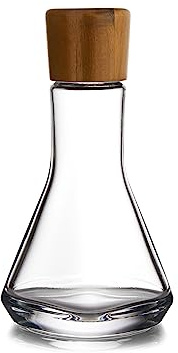nambe Vie Decanter | Glass Wine Decanter Bottle for Bourbon, Brandy, Juice, and Liquor with Wood Stopper | Made of Glass and Acacia Wood | 10-Inch | Dishwasher Safe | Designed by Chris Granneberg
