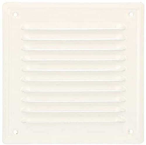 KOTARBAU® Griglia Aerazione Quadrata - Acciaio - 16.5x16.5 cm - Bianco - Griglia Ventilazione - con Rete Anti Insetti - Resistente Alla Corrosione