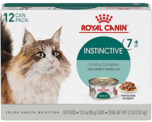 Royal Canin Feline Health Nutrition Instinctive 7+ Mature Thin Slices in Gravy Cat Food, 3 oz (Pack of 12)