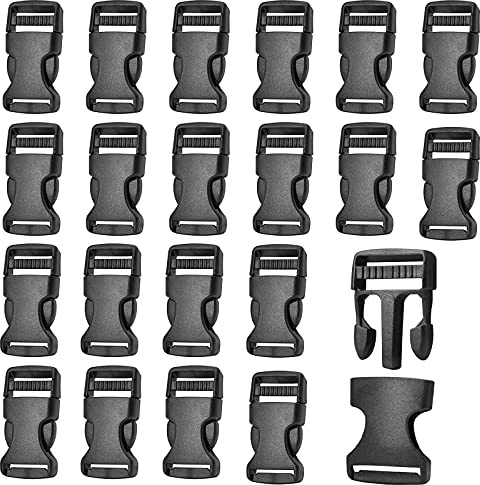 Hebillas de Plastico 20 Piezas, Ajustables Hebilla Lateral a Presión, 25 mm