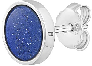 cai Herren Single-Ohrstecker 925/- Sterling Silber 0,9cm Glänzend Lapislazuli weiß 132220565