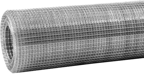 Jordbrux Galvanized Wire Mesh - 300mm x 6m Rodent Proofing Wire Metal Mesh, Welded Rat Mesh to Stop Rodent Animals, Mice & Mouse Access, for Filling In Gaps Around The Home & Garden