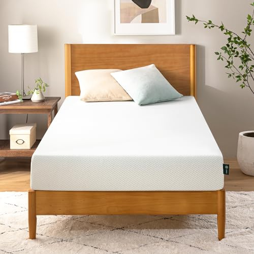 Zinus Materasso Singolo 80x190 cm Memory Foam Infusa Con Tè Verde - Altezza 15 cm - Media Rigidità - Certificato OEKO-TEX - Materasso Ortopedico Ventilato e Anti-Umidità