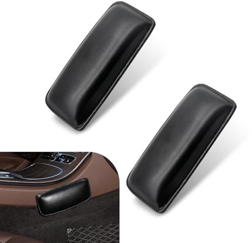 nodteem 2 cojines de rodilla para consola central de automóvil, soporte de reposabrazos de cuero sintético impermeable, universal, 0.26 x 0.59 pulgadas, duradero, accesorios suaves para camión, SUV,