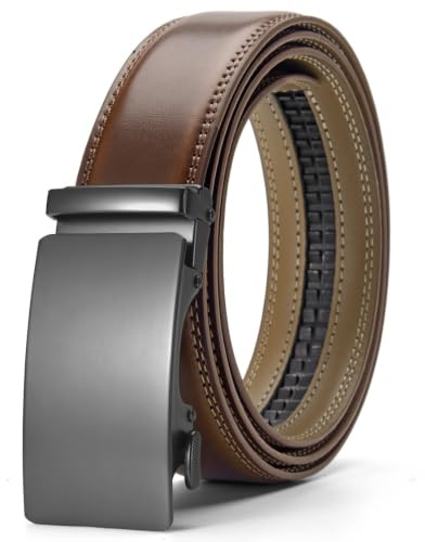 Acewin Cinturón Hombre, Automática Cinturónes Hombre Cuero, Ajustable, Ancho 35mm