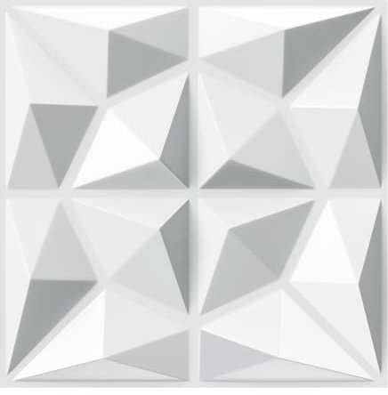 FIVMEN S206 Lot de 12 panneaux muraux 3D - 50 x 50 cm - En PVC - Revêtement mural - Imperméable - Résistant à la chaleur - Décoration murale pour salle de jeux - 3 m²