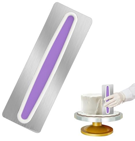 Tunejoy Raspador de Pasteles Peine Decorativo para Bordes de Tartas Espátula Alisadora para Crema Herramienta de Bricolaje Herramienta para Decoración de Pasteles 22.6×7.5 cm