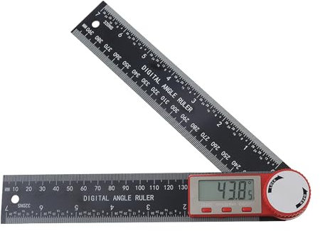 Smgda Digital Angle Finder, 200mm/7 Inch Digital Inclinometer Protractor, Internal & External Woodwork Angle Detector, Angle Measurement Tool for Measuring/Woodworking/Construction (200mm)