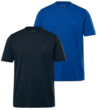 JP 1880 Camisetas, Corte básico, Pack de 2, Cuello Redondo Azul Cobalto 7XL 702637760-7XL