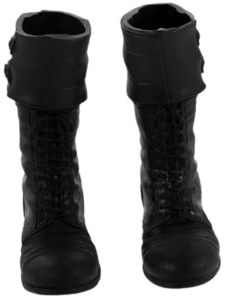 FUNOMOCYA Dockskor Realistiska Långa Stridsstövlar för Bjd Dockor Mångsidiga Figurboots för Krig Äventyr och Festklädsel Passar Bomulls Plyschdockor