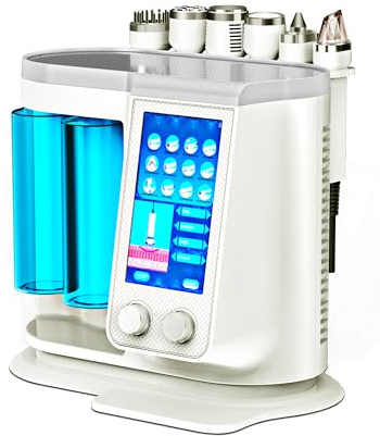 Elitzia Hydro Diamond ETQP701 - Dispositivo per la cura della pelle del viso, idrogeno, ossigeno, RF EMS, elettroporazione, spruzzatore al plasma, martello a freddo, per promuovere l'assorbimento