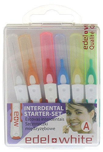 edel+white ID7 Interdentalbürsten Gemischt I 6 x Zahnzwischenraumbürsten zur gründlichen und sanften Zahnreinigung besonders enger Zahnzwischenräume