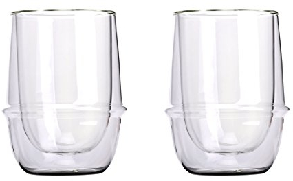 Set 2 Stück Doppelwandiges Kinto Kronos 350 ml Iced Tee Gläser – Halten Temperatur – Verhindern Kondensation