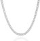 QUADRI - Elegante Kette Herren aus Panzerkette - Halskette Herren Breite 5mm - Silberkette Herren aus 925er Echtsilber - Ketten für Herren Länge 66cm - Silberkette Herrem Made in Italy
