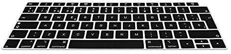 kwmobile Protector Compatible con Apple MacBook Air 13 2018 2019 2020 A1932 - Cubierta para Teclado en español Tipo QWERTY Negro