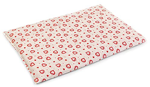 GIRAFFENLAND Traubenkernkissen 30 x 20 cm, Landhaus-Liebe - Als Wärmekissen & Kältekissen - Körnerkissen für Mikrowelle und Backofen - 30x20cm