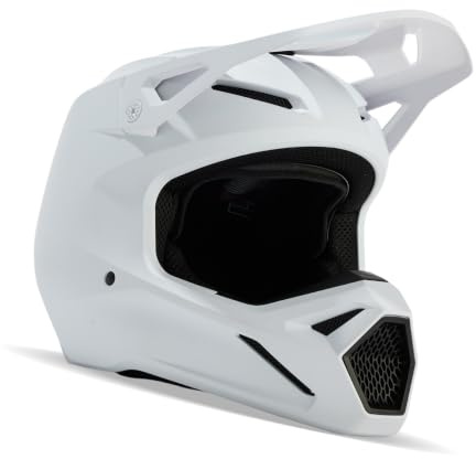 Fox Racing V1 Solid Helmet, Mips Technology, Ventilated, Removable Liner, True-to-Size Fit, Motocross & Off-Road Protection, Matte White, Size: XL