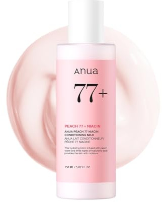 ANUA Peach Niacin Conditioning Lotion, Face Moisturizer with Vitamin B12, Ceramide, Panthenol, Hyaluronic Acid, Lightweight, Korean Skin Care for Glass Skin (150ml, 5.07 fl.oz.)