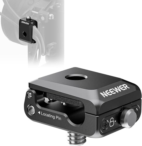 NEEWER Spring Loaded Cable Clamp, 2 Pack, Camera Cage Cable Organizer with Removable Anti Twist Locating Pin, 1/4 Screw, Quick Release Lock, Foam Pad for HDMI, USB, Headphone, Shutter Cables, UA073