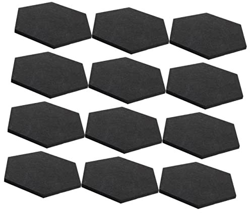 SECFOU 12pièces Panneau Mural Décoratif Acoustique Isolé Lot De Autocollants Réducteurs De Bruit Soi-même Pour Maison