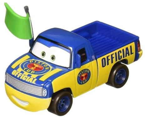 Cars Disney Pixar Metal Car 1:55 Dexter with Green Flag