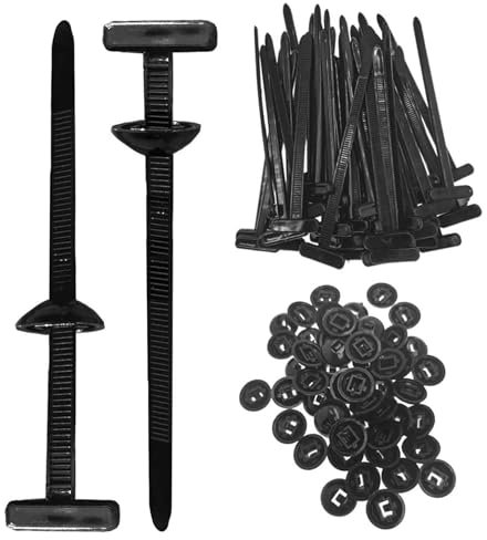 Hebillas para Bridas de Nylon - 100 Unidades Sujetadores Herramienta para Bridas | Hebilla de Nylon Multiusos para Fijación en Hogar y Reparación Diaria de Automóviles