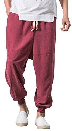 Pantaloni da donna giapponesi di taglia grande - pantaloni in cotone e lino tinta unita pantaloni stretti alla caviglia casual slacks taglia media versatile Treggings 2025 Nuovo fluido Trousers M-XXL