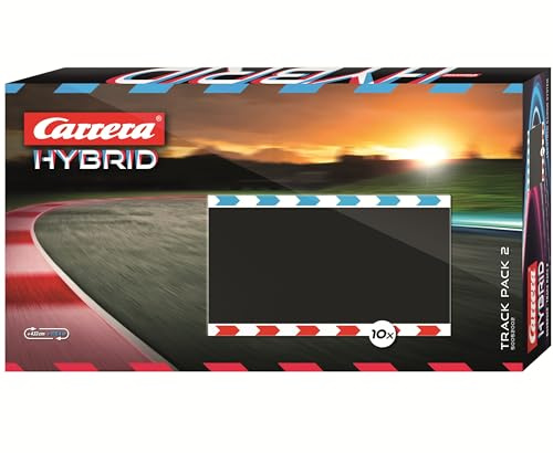 Carrera Hybrid Track Pack 2 - Expansion Set Includes Additional Straight Racetrack Sections for Racetrack Extension and Customization
