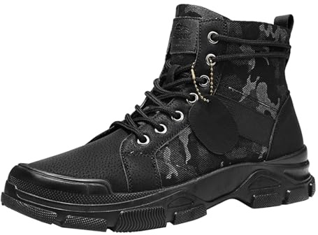 Generisch Botas de senderismo para hombre, impermeables para exteriores, ultraligeras, tácticas militares, botas de trabajo tácticas, zapatos de exterior de punta hasta el desierto, zapatillas