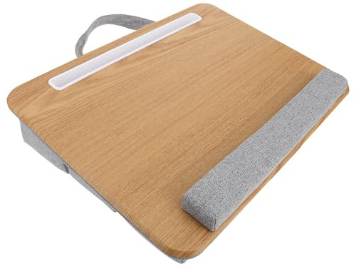 Toyvian Table de Lit Support Ordinateur Portable Kaki, Bureau Pliable en Tissu, Table D'écriture Portable pour Travail à Domicile et Espace Réduit, 1 Pièce
