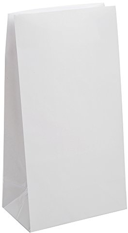 Partytaschen aus Papier - Weiß - 12er-Pack