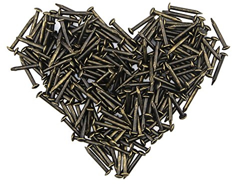 Yasorn Antique Clous Tapissier Laiton Meubles Décoratifs 10mm Mini DIY Boîte Clous 500pcs