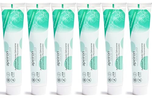 Auromère Dentifrice sans Flourid Dentifrice à base de plantes bio avec calcium Cosmétique naturel avec 24 extraits de plantes Agit contre les bactéries responsables de la plaque dentaire et des
