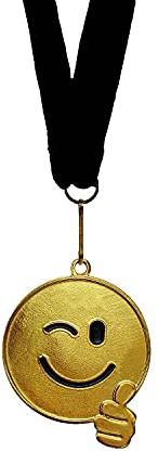 Zelaro Medaillen Kinder Set aus Metall – 5er oder 10er Set für Kindergeburtstag | Goldmedaillen mit Medaillenband| Ideal als Tapferkeitsmedaille für Fußball & Turniere (5X Daumen hoch)