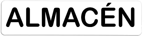 Becral® - Señal adhesiva de PVC ALMACÉN | Placa puerta PVC BLANCO | Señal informativa | Cartel Puerta 200X50mm