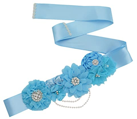 FUNOMOCYA 1 cinturón de novia con diamantes de imitación para novia, decoración de princesa, traje de baby shower para mujer