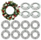 Thealyn Paquete de 12 anillos de corona de metal de 25 cm para Navidad, Año Nuevo, fiesta, decoración del hogar, suministros de manualidades (10 pulgadas)