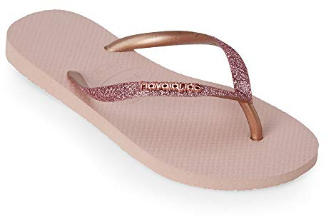 Havaianas Slim Glitr Womens Flip Flops Pink 6-7