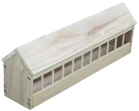 F Fityle Distributore di Cibo in Legno per piccioni, Contenitore Multi-Slot per anatroccoli, 60 Cm X 12.5 Cm X