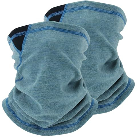 Braga de Cuello Polar, Pack 2 Máscaras para Hombre y Mujer, Turquesa