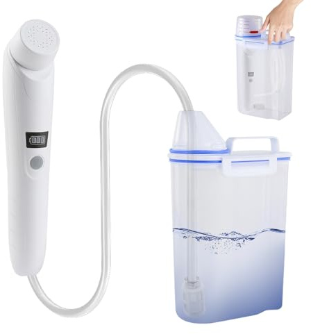 Bidet Portatile, 2.5L Bidet Elettrico, Spruzzatore Portatile per Bidet, Doccia Portatile Campeggio, Può Essere ricaricato, Campeggio, Doccia Unisex Adulto