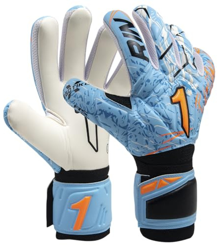 Rinat Guante de Portero Egotiko X As, Azul/Naranja, Unisex Adulto
