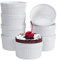 6 Ounce Porcelain Ramekins For Baking, Souffle Dishes, Creme Brulee Bowls, Oven Safe Ceramic Cups For Lava Cakes, Pudding and Mini Desserts, Jam, Appetizers and Ice Cream, Set of 8